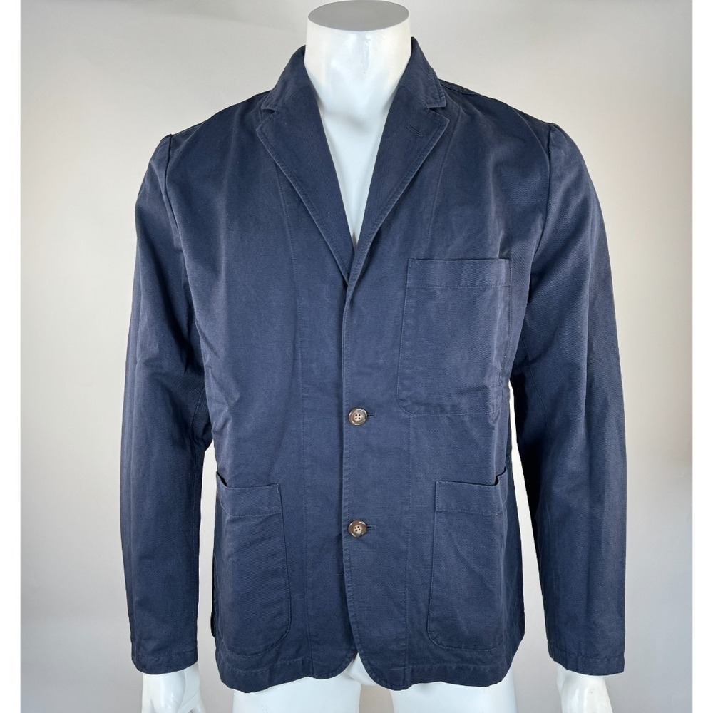 J Crew Garment Dyed Cotton Linen Chino Suit Jacket Men 40 EUC $178 Unlined AX270